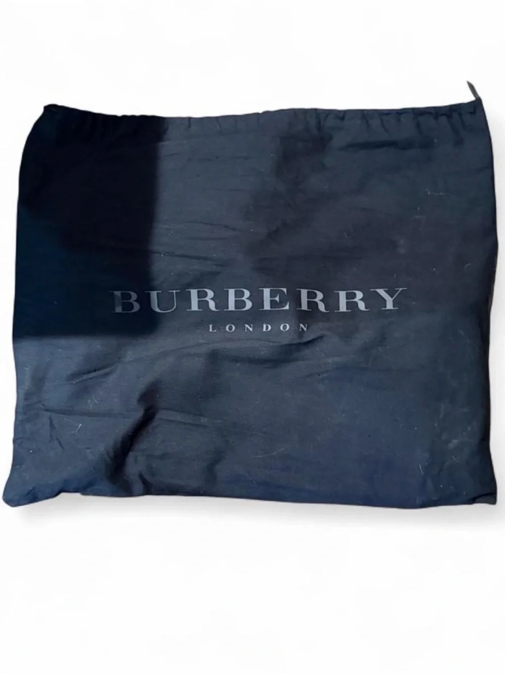 Burberry Beige Striped Baby Messenger Bag with Navy & Red Accents